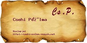 Csehi Pálma névjegykártya