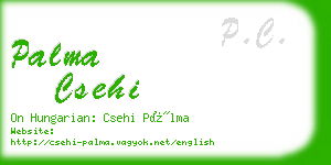 palma csehi business card